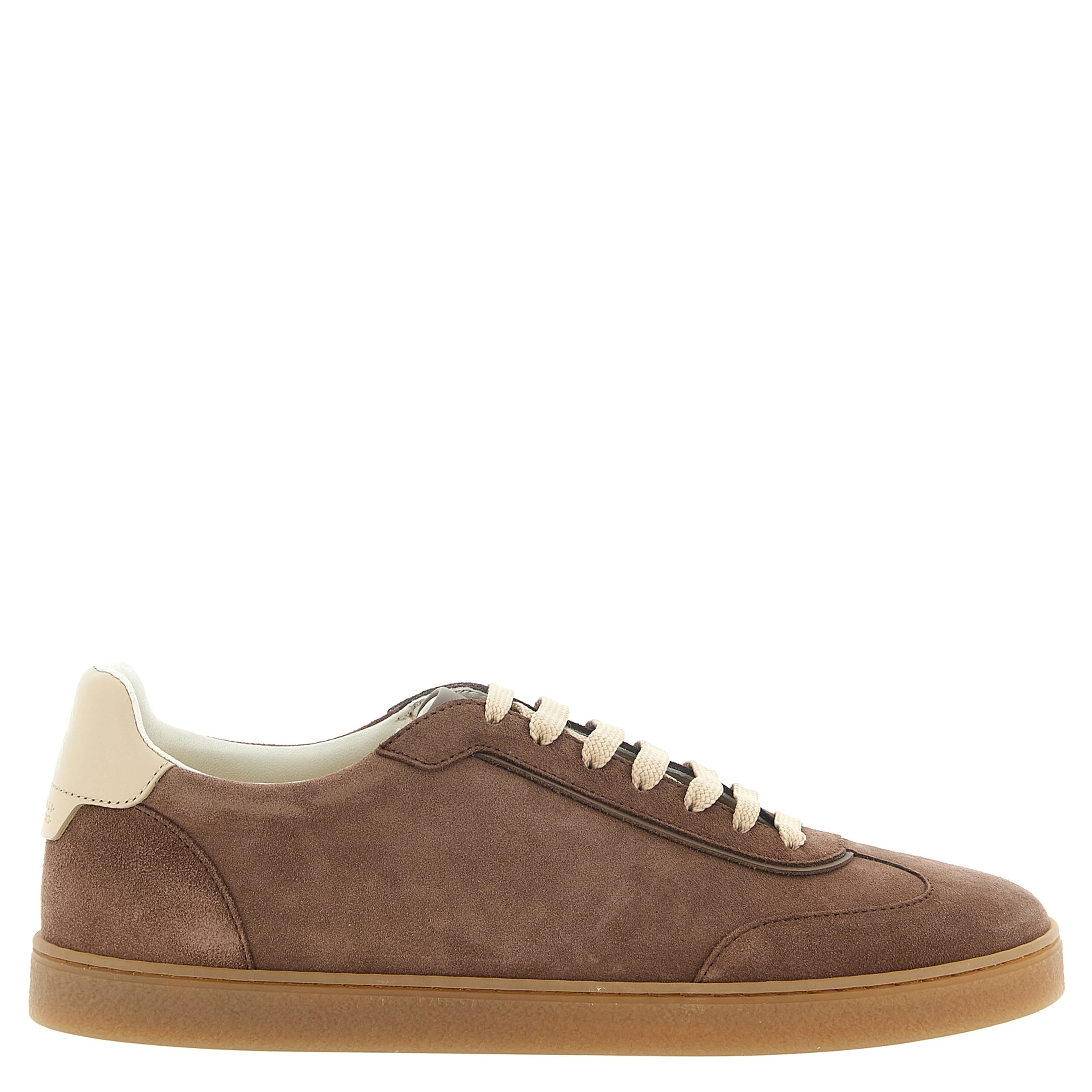 Brown Calfskin Low Top Sneakers