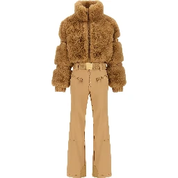 Beige Polyester Jumpsuit