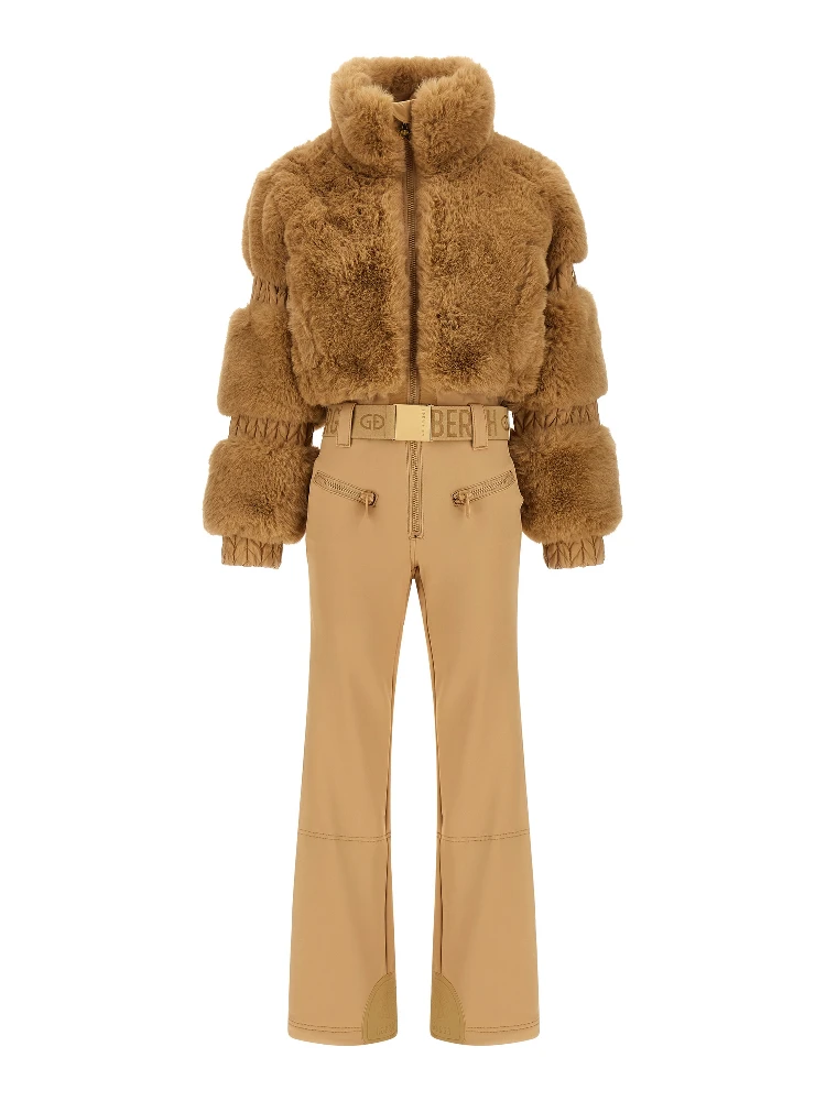 Beige Polyester Jumpsuit