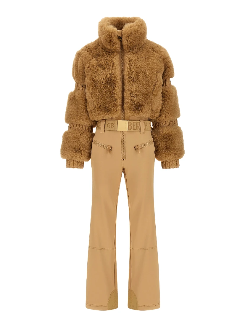 Beige Polyester Jumpsuit