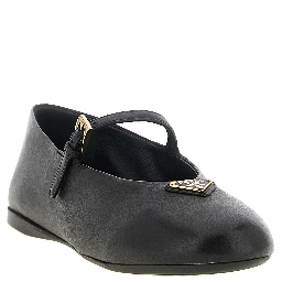 Black Lamb Leather Ballet Flats
