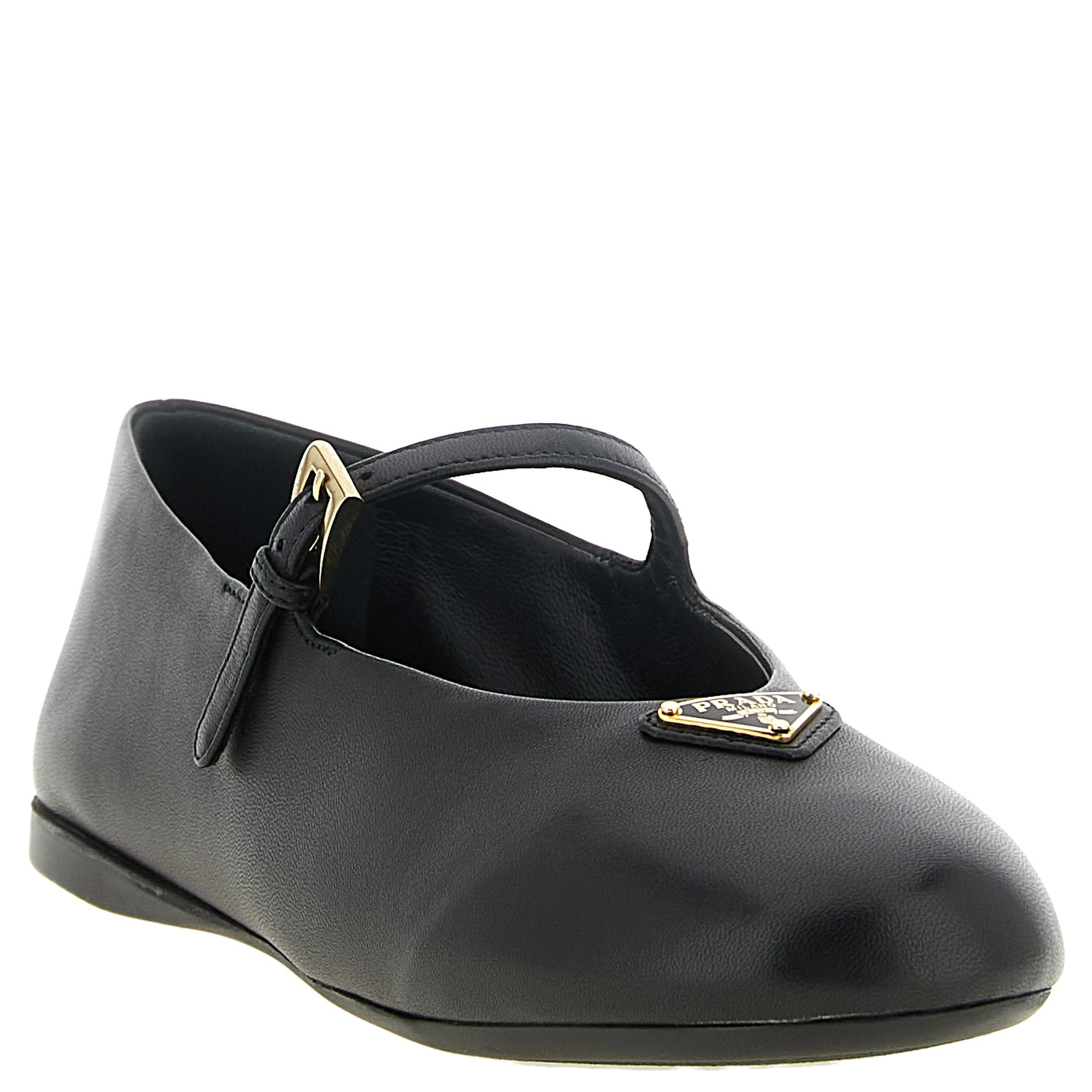 Black Lamb Leather Ballet Flats