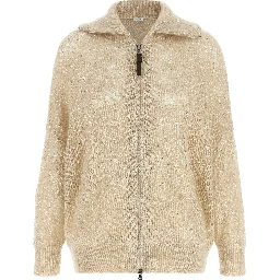 Beige Polyamide Cardigan