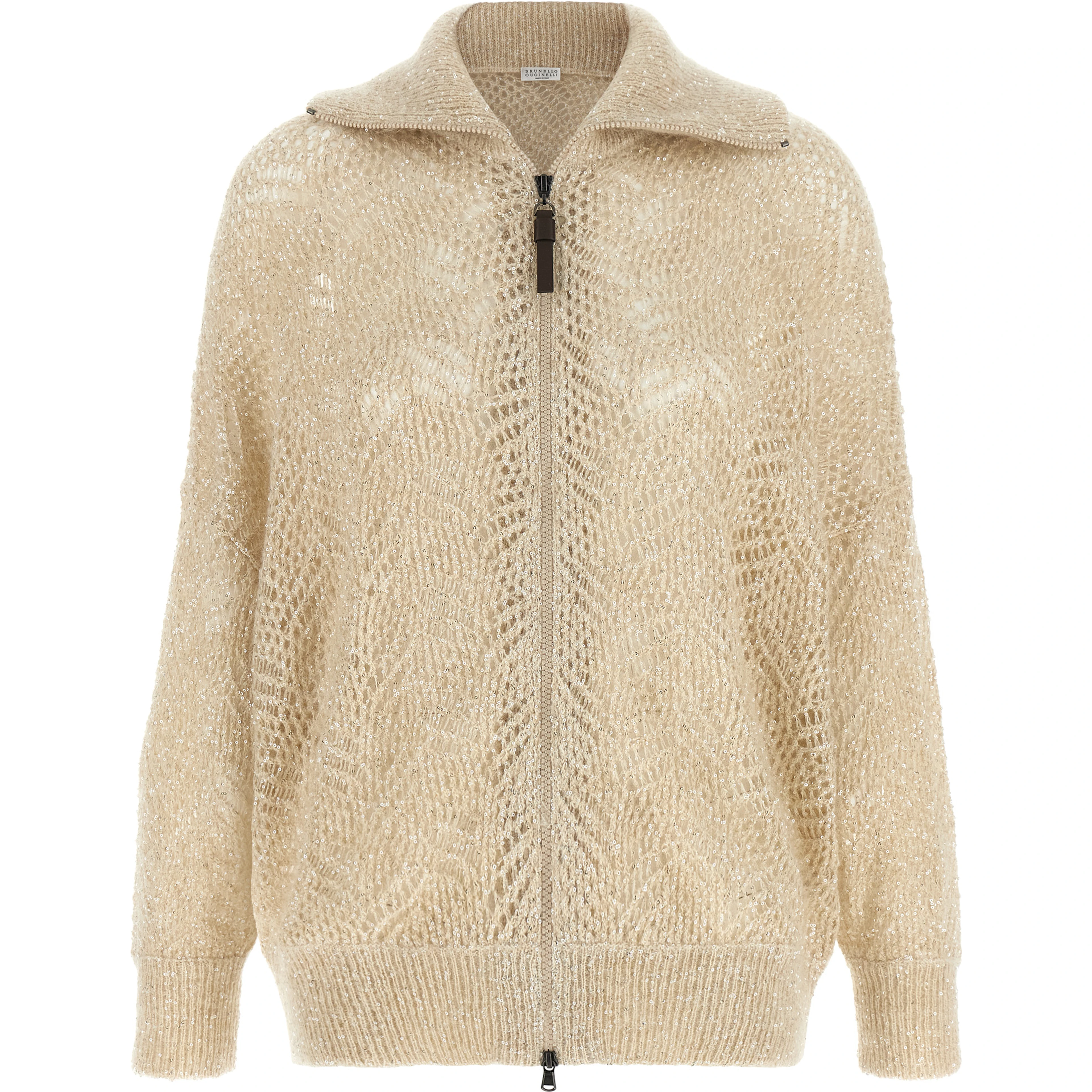 Beige Polyamide Cardigan