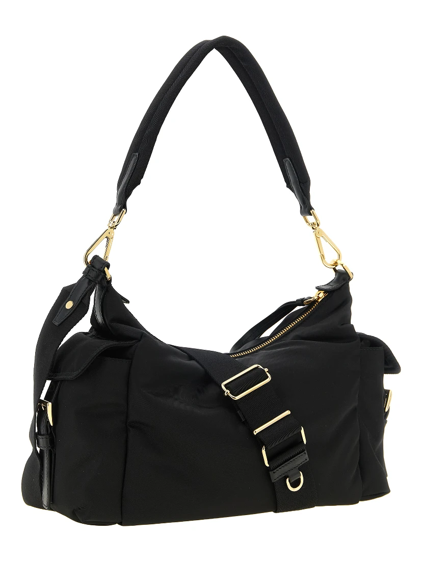 Black Polyamide Shoulder Bag