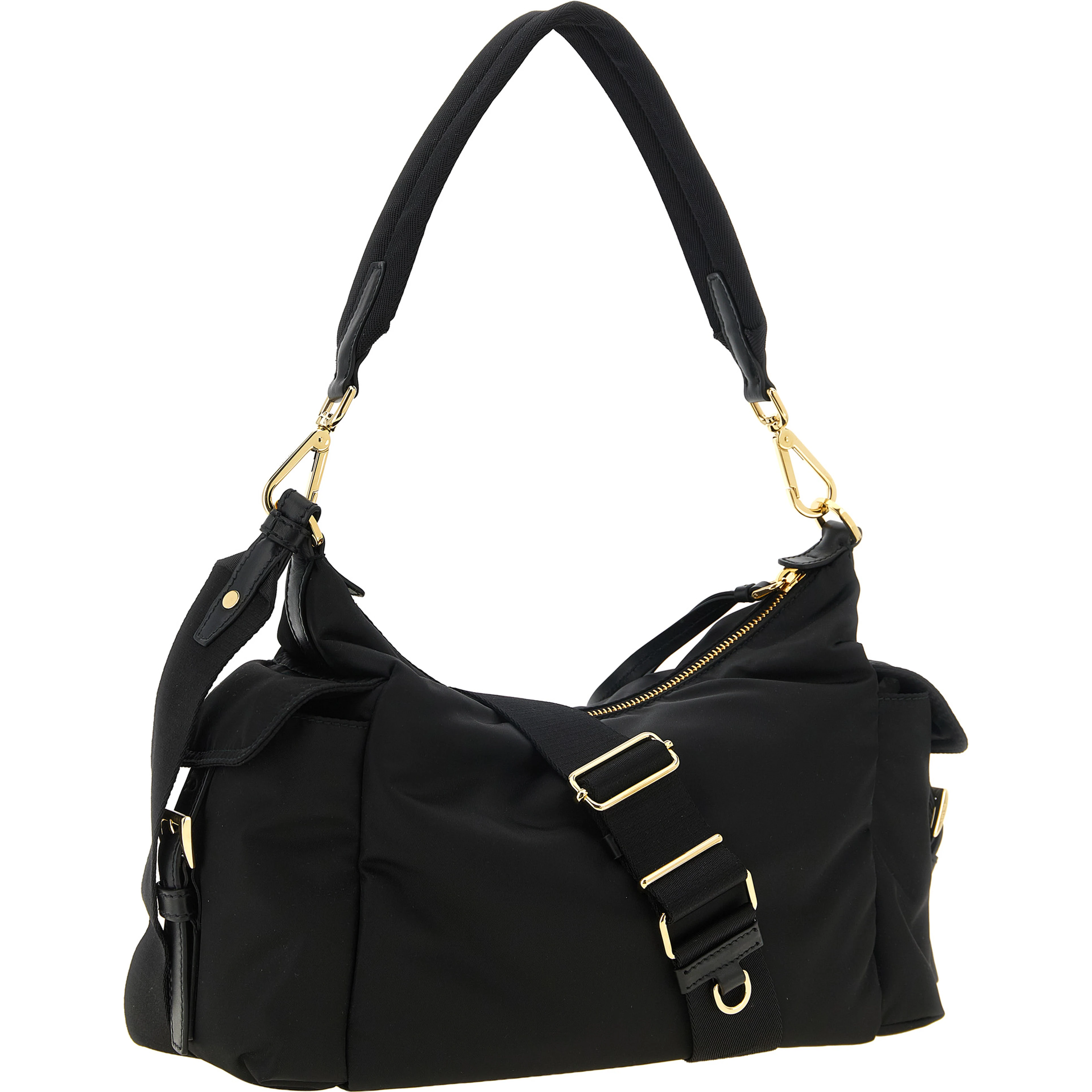 Black Polyamide Shoulder Bag