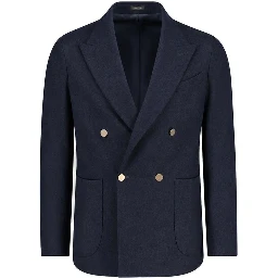 Blue Wool Full-Length Jacket