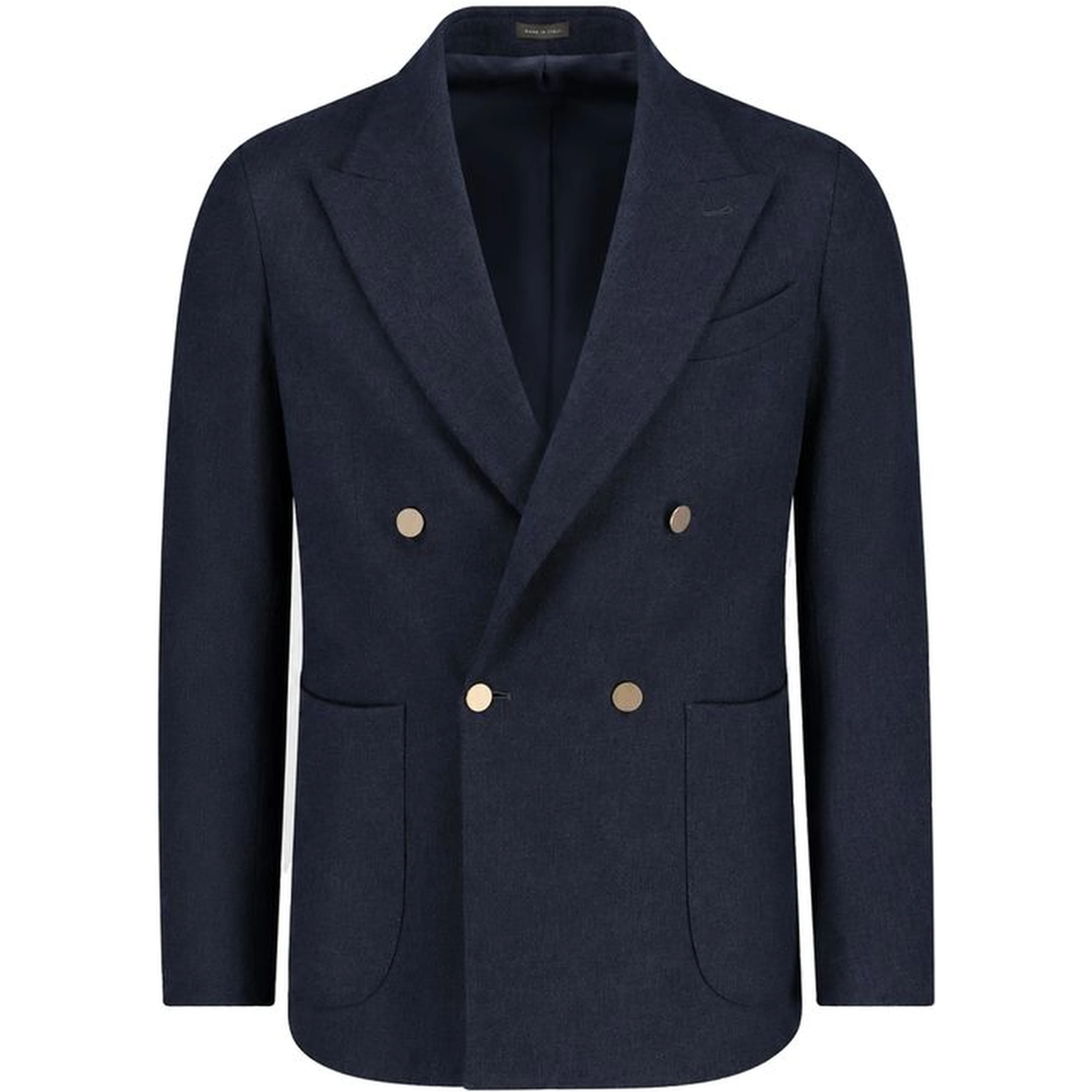 Blue Wool Full-Length Jacket