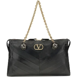 Black Napa Leather / Calf Bos Taurus Shoulder Bag