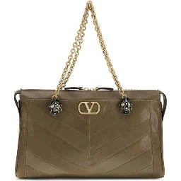 Bicolor Napa Leather / Calf Bos Taurus Shoulder Bag