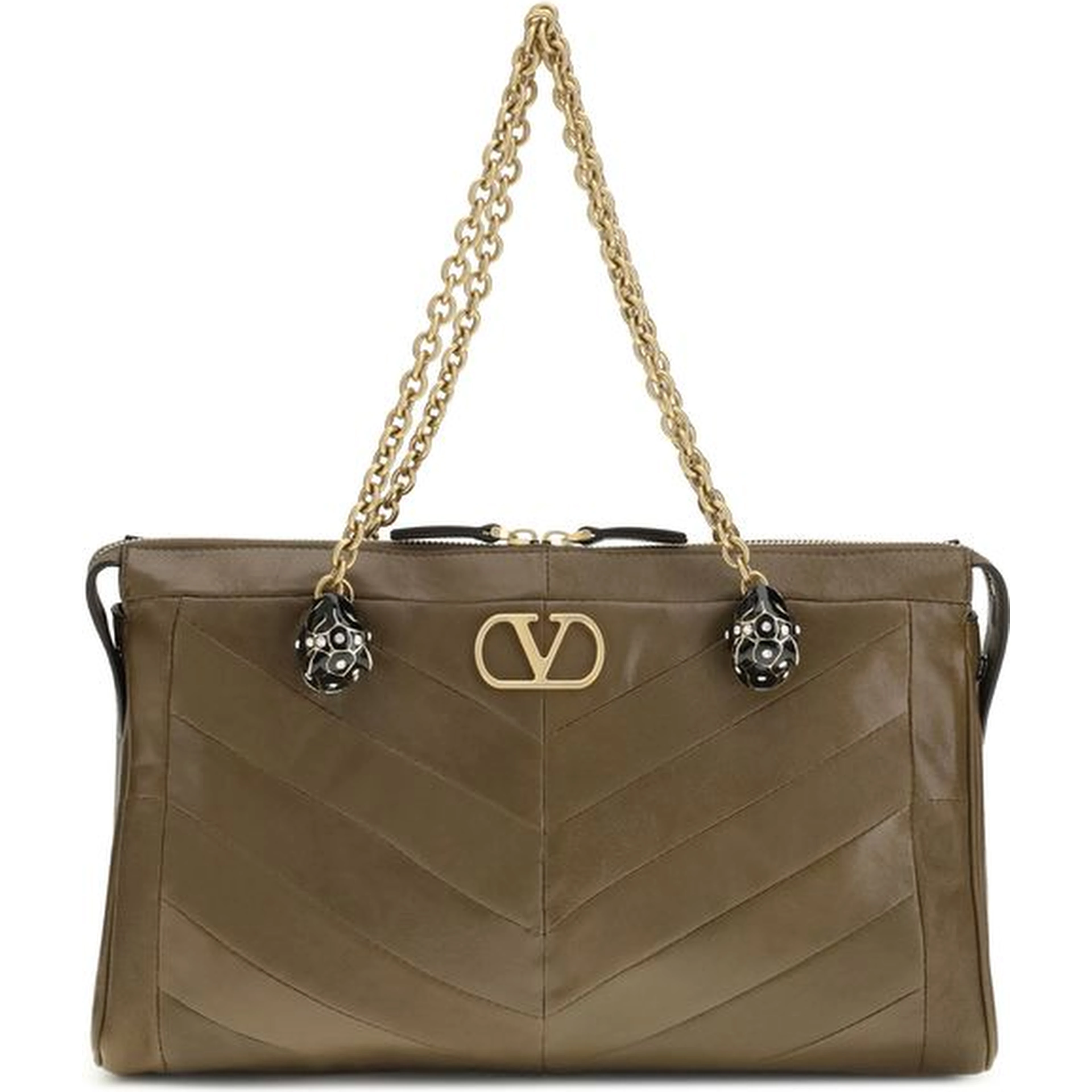 Bicolor Napa Leather / Calf Bos Taurus Shoulder Bag