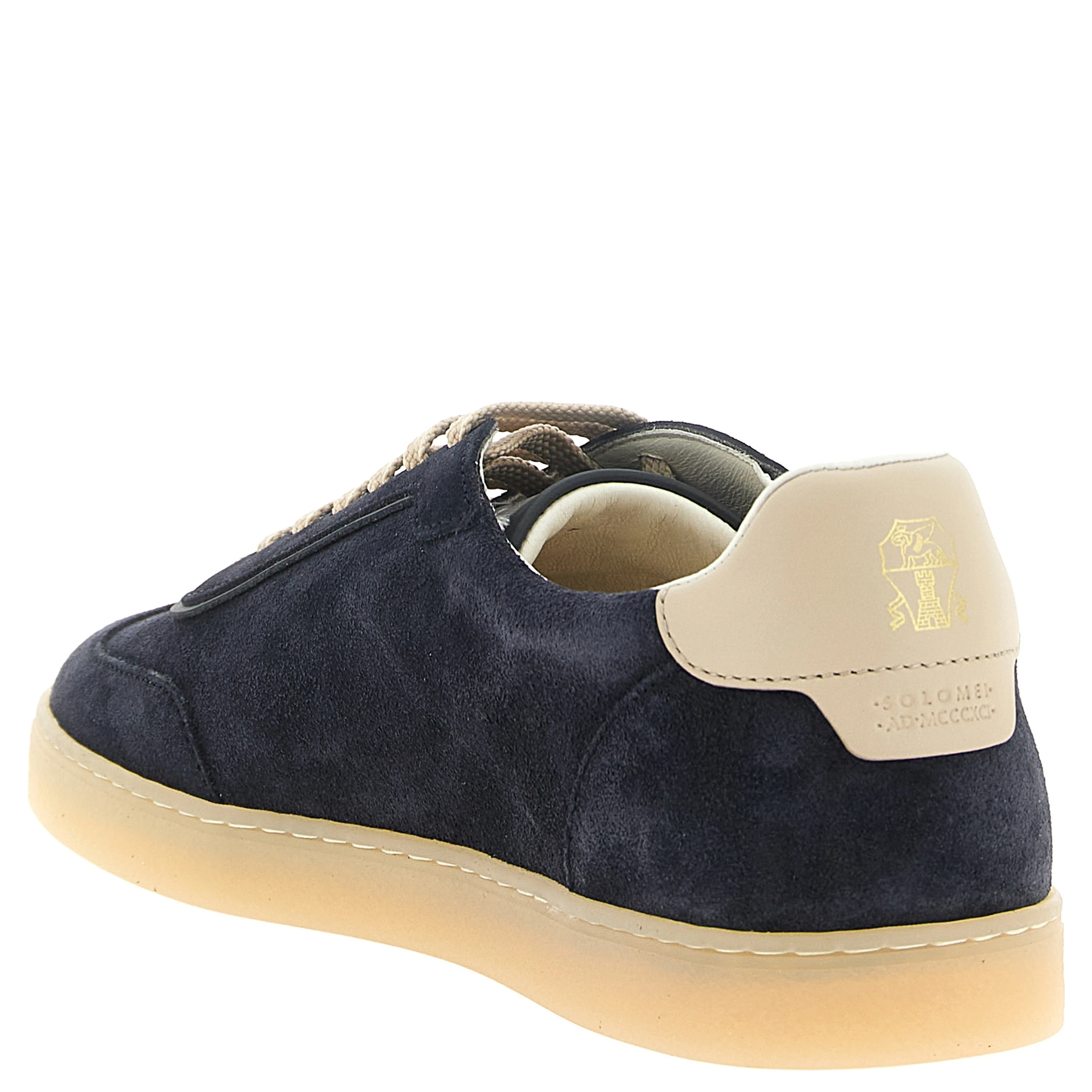 Blue Calfskin Low Top Sneakers