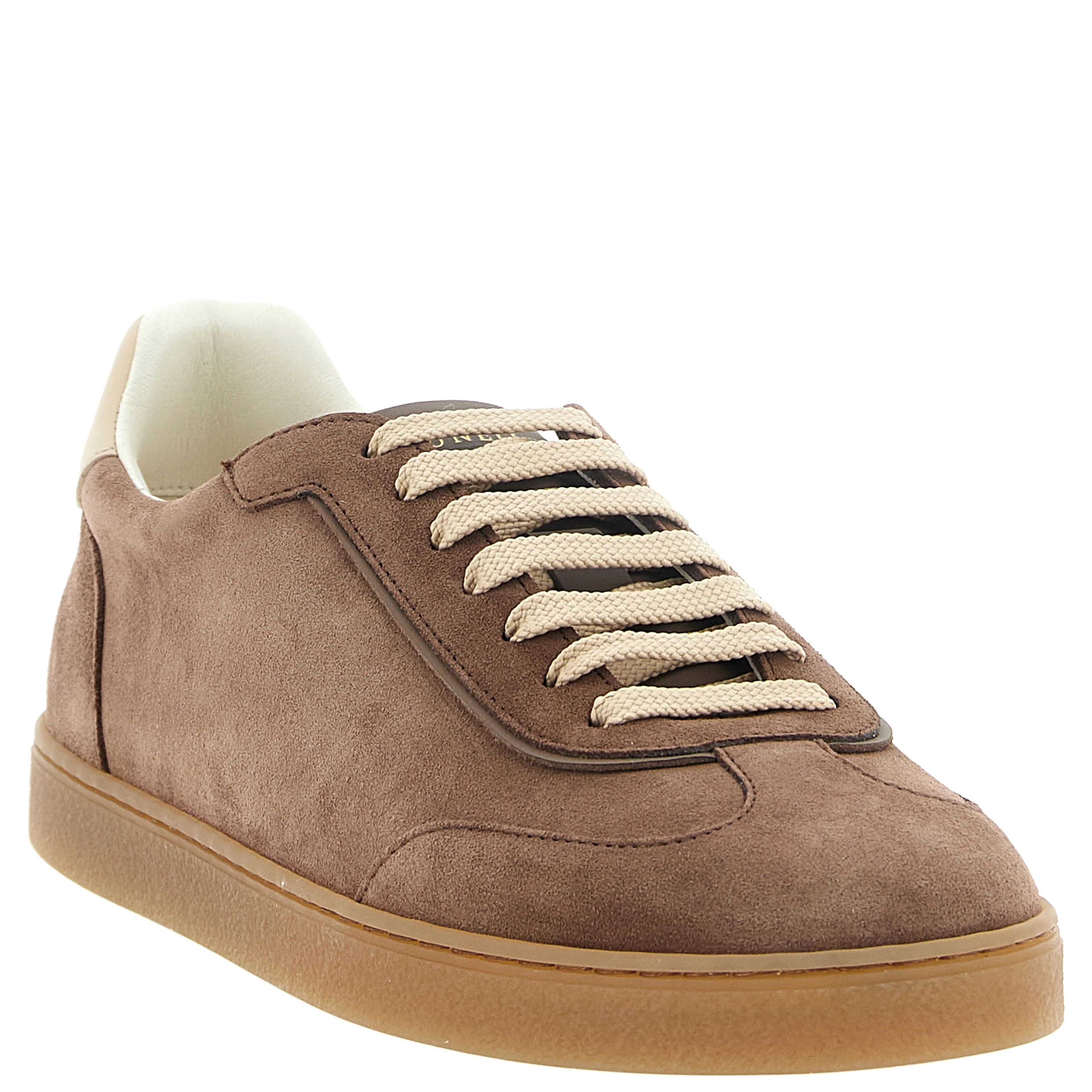 Brown Calfskin Low Top Sneakers