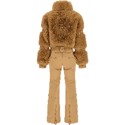 Beige Polyester Jumpsuit