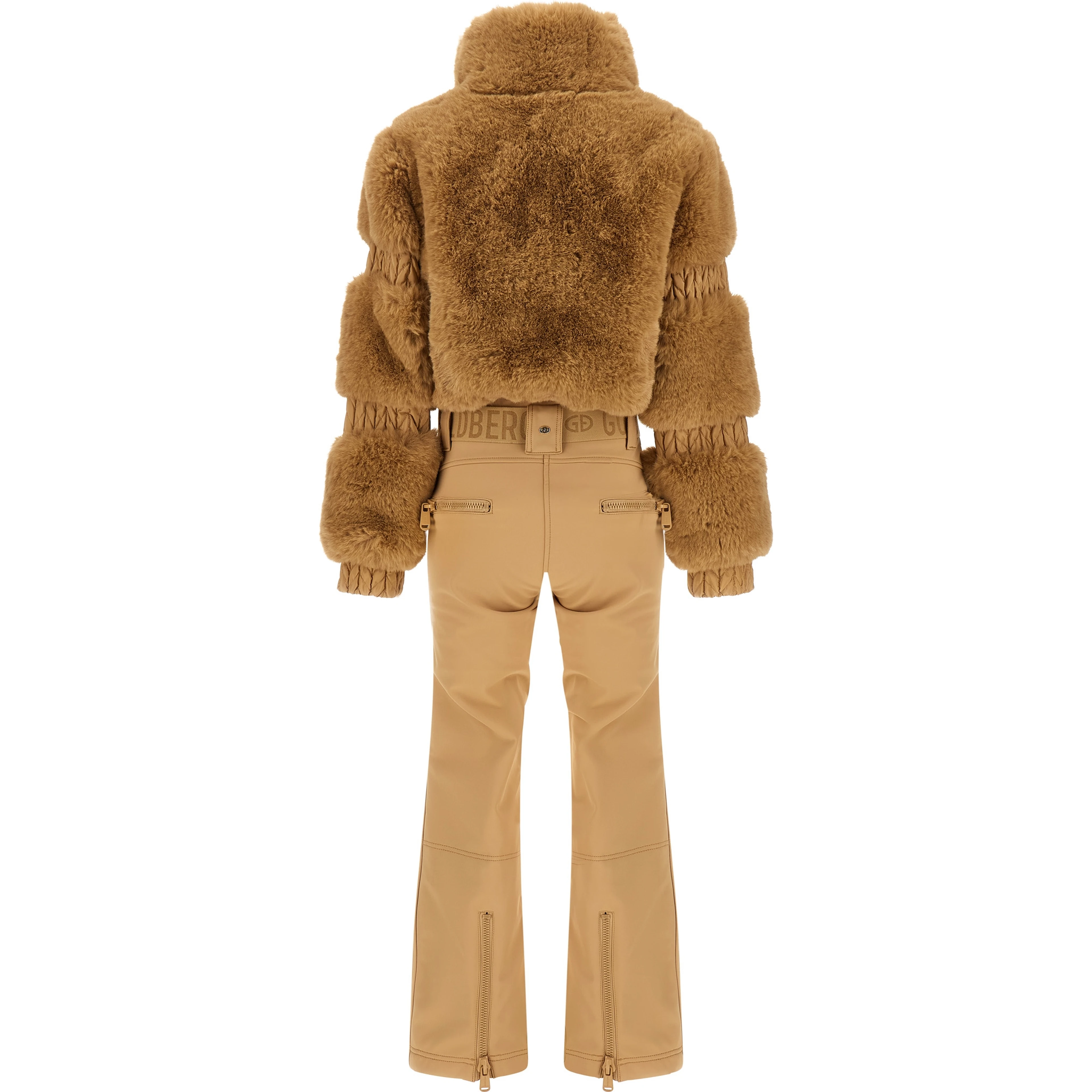 Beige Polyester Jumpsuit