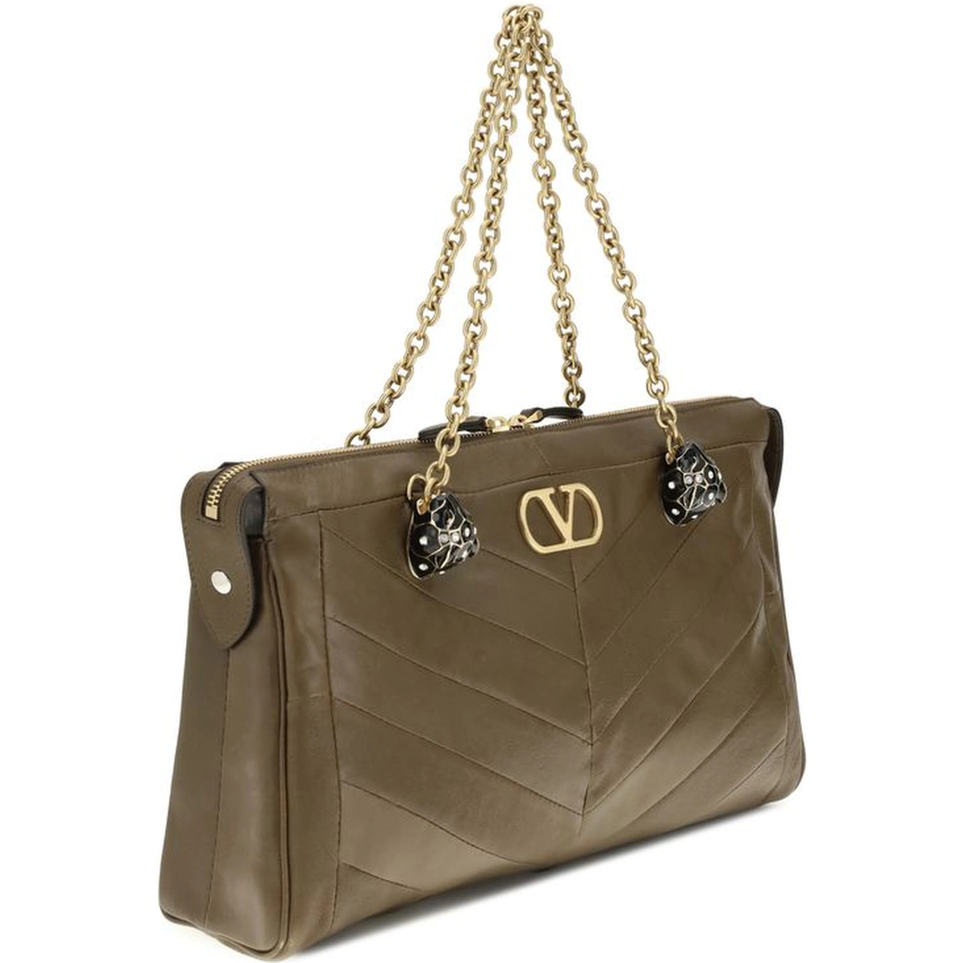 Bicolor Napa Leather / Calf Bos Taurus Shoulder Bag
