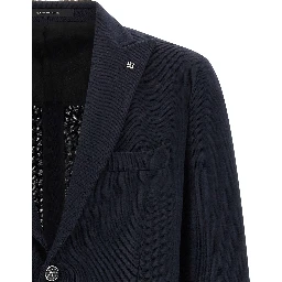 Blue Polyester Blazer