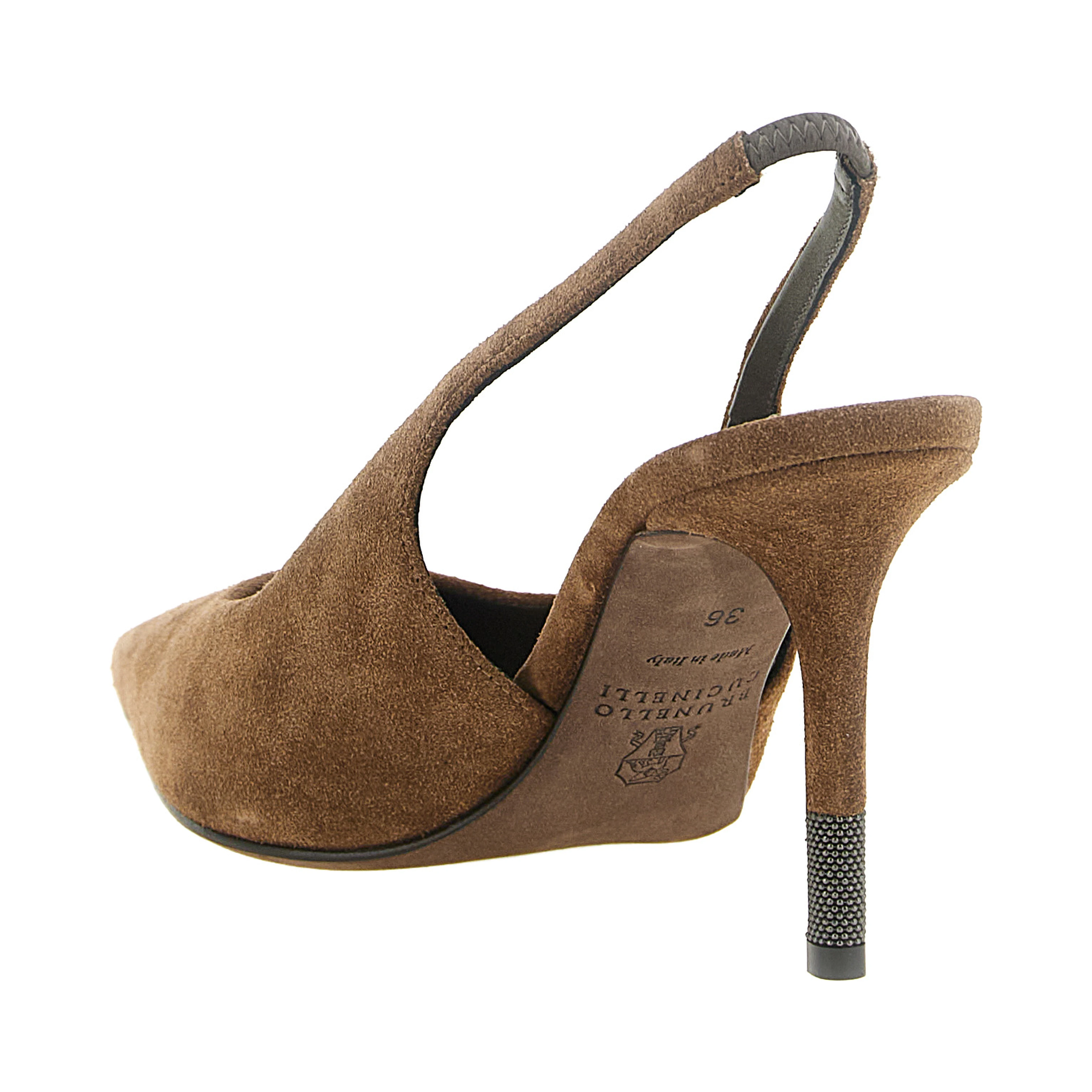 Brown Calfskin High Heel Pumps
