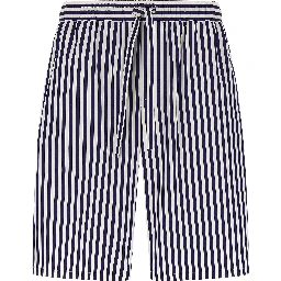Blue Cotton Bermuda Shorts
