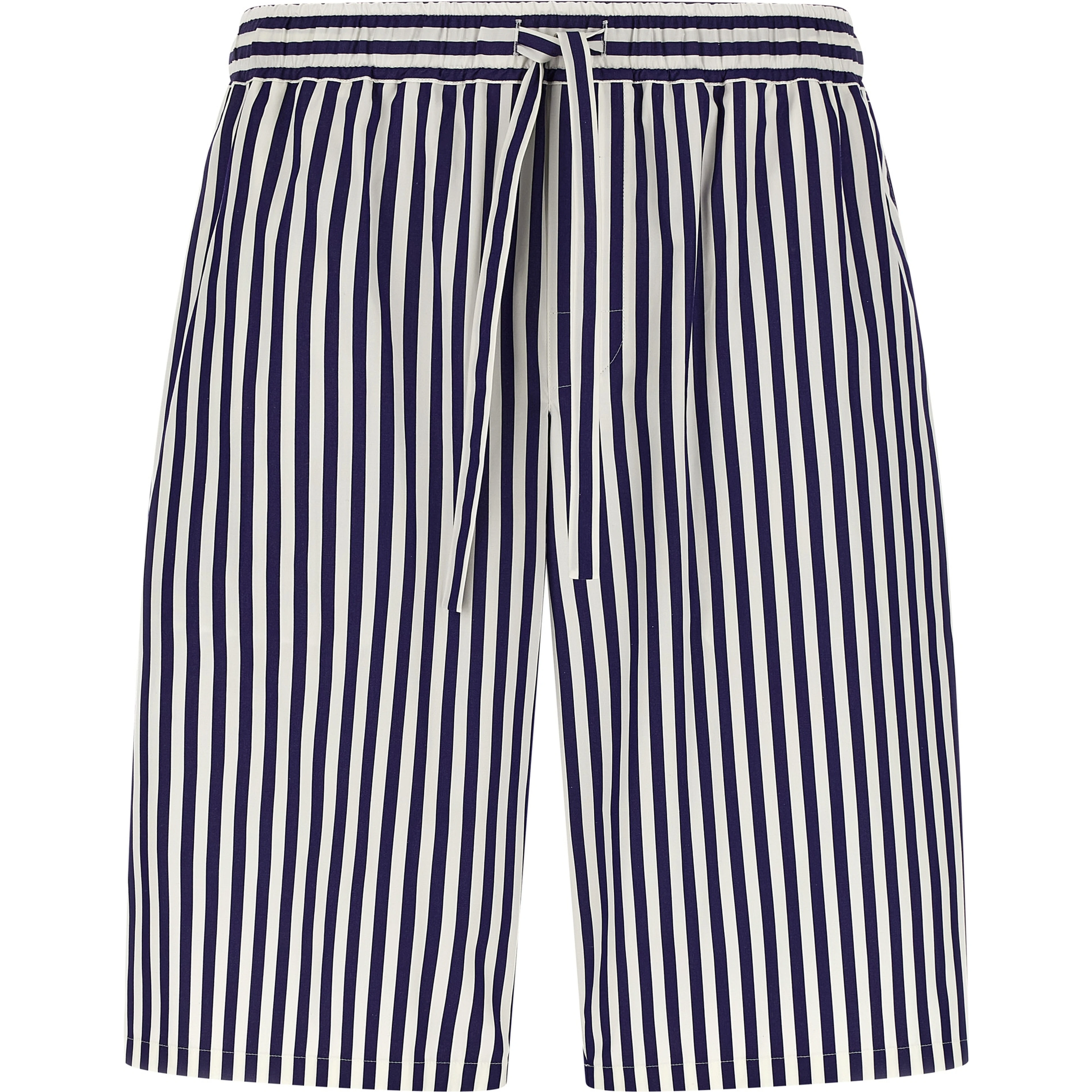 Blue Cotton Bermuda Shorts