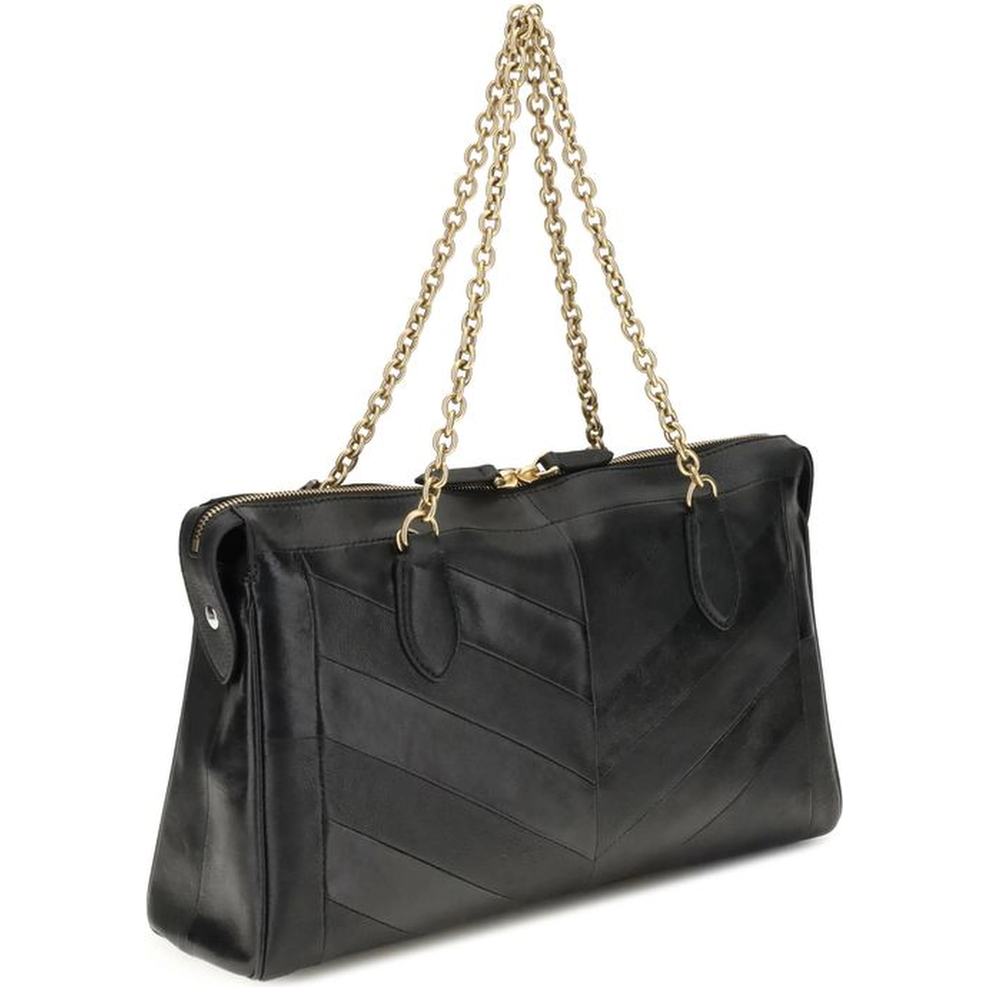 Black Napa Leather / Calf Bos Taurus Shoulder Bag