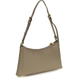 Beige Calf Leather Bos Taurus Shoulder Bag