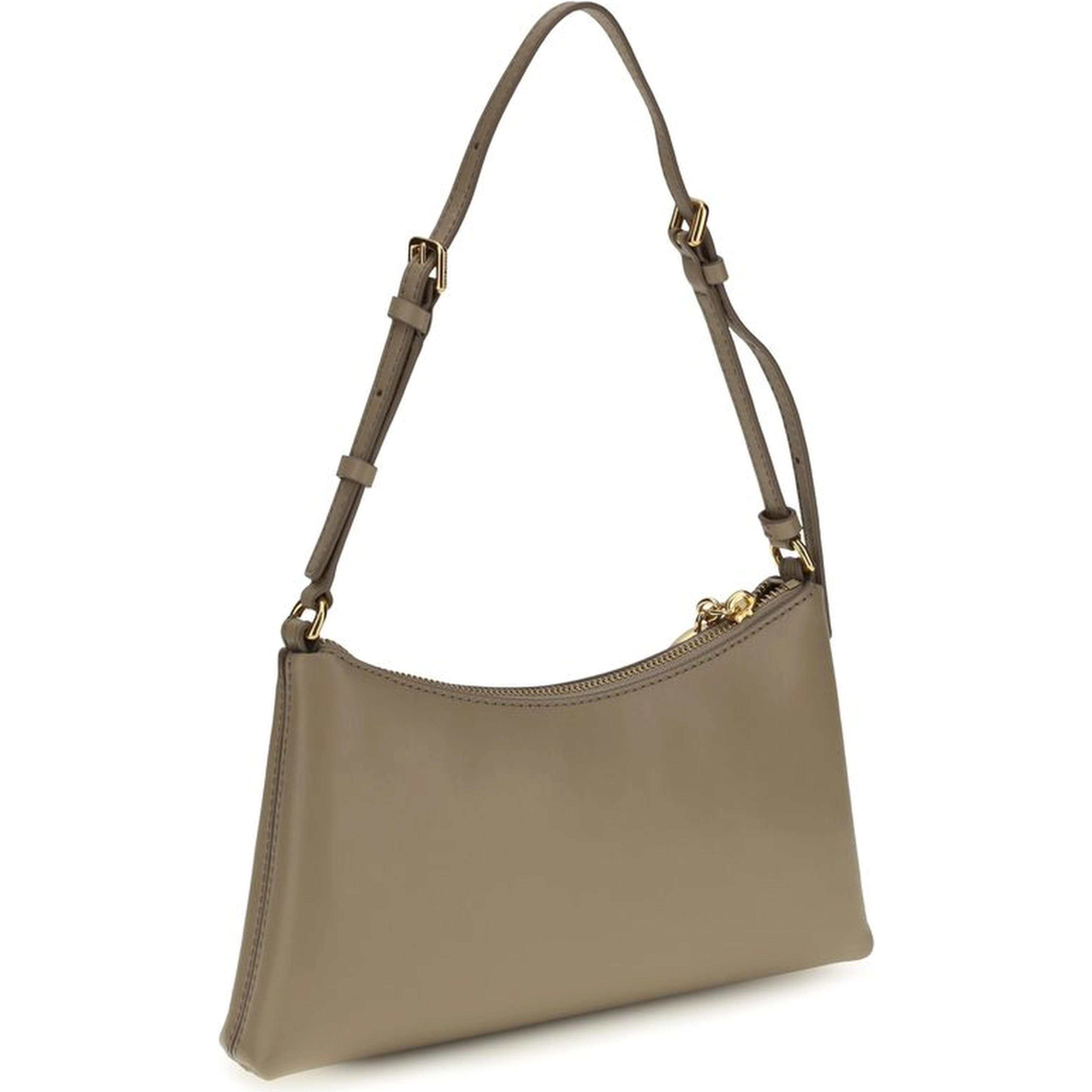 Beige Calf Leather Bos Taurus Shoulder Bag