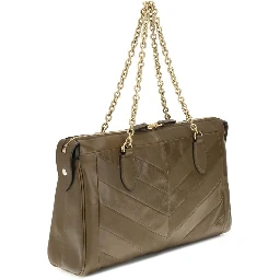 Bicolor Napa Leather / Calf Bos Taurus Shoulder Bag