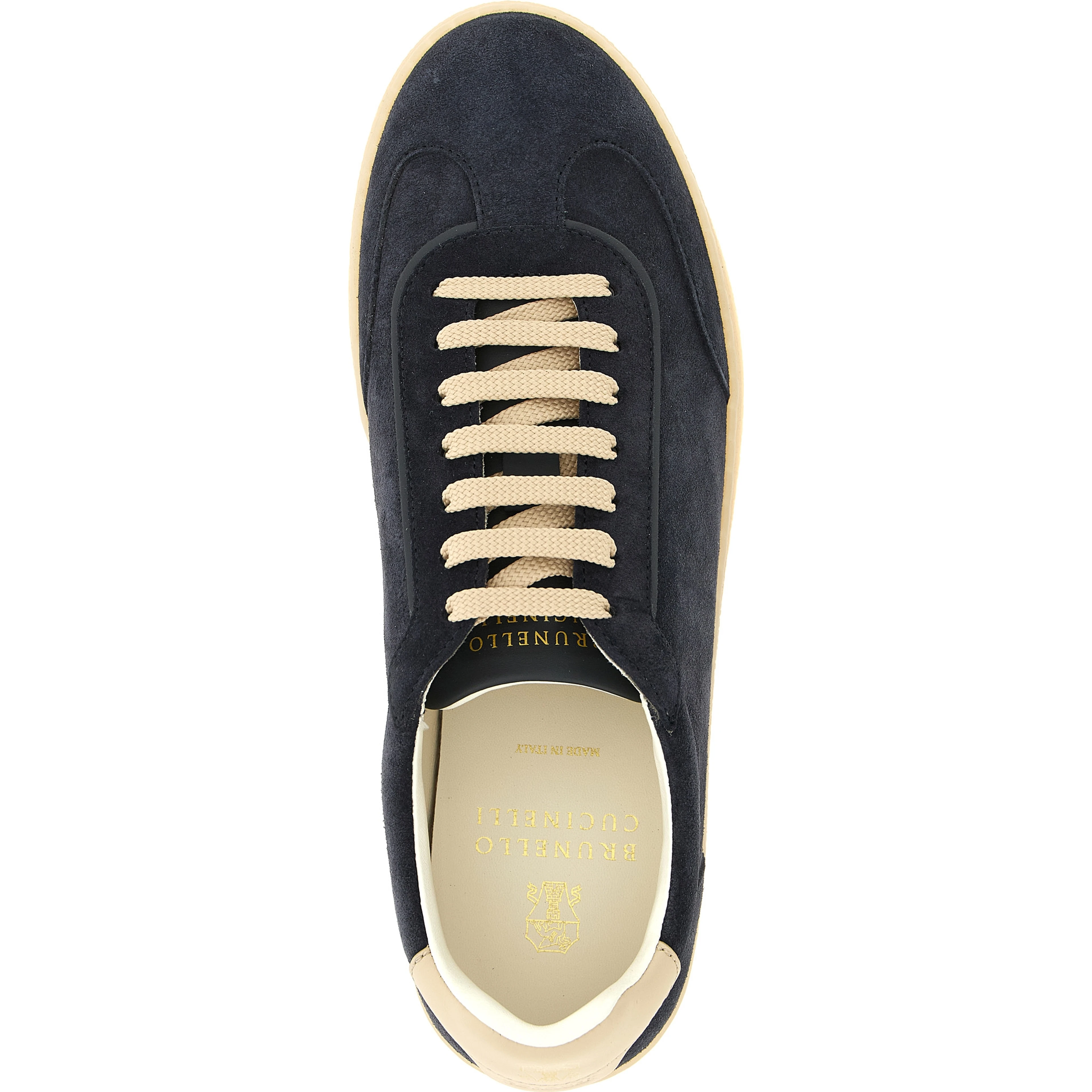 Blue Calfskin Low Top Sneakers