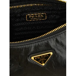 Black Calfskin Shoulder Bag