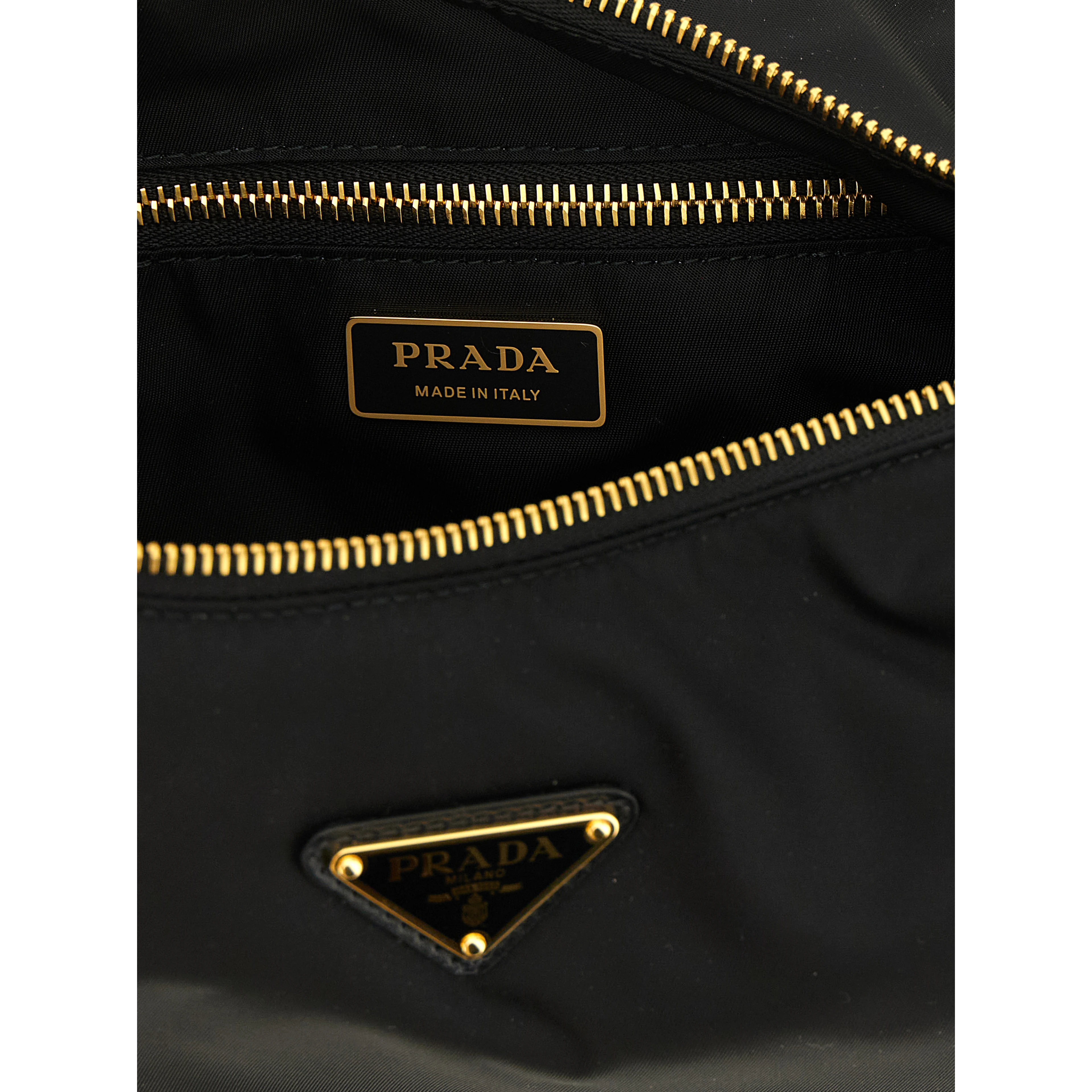 Black Polyamide Shoulder Bag