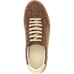Brown Calfskin Low Top Sneakers