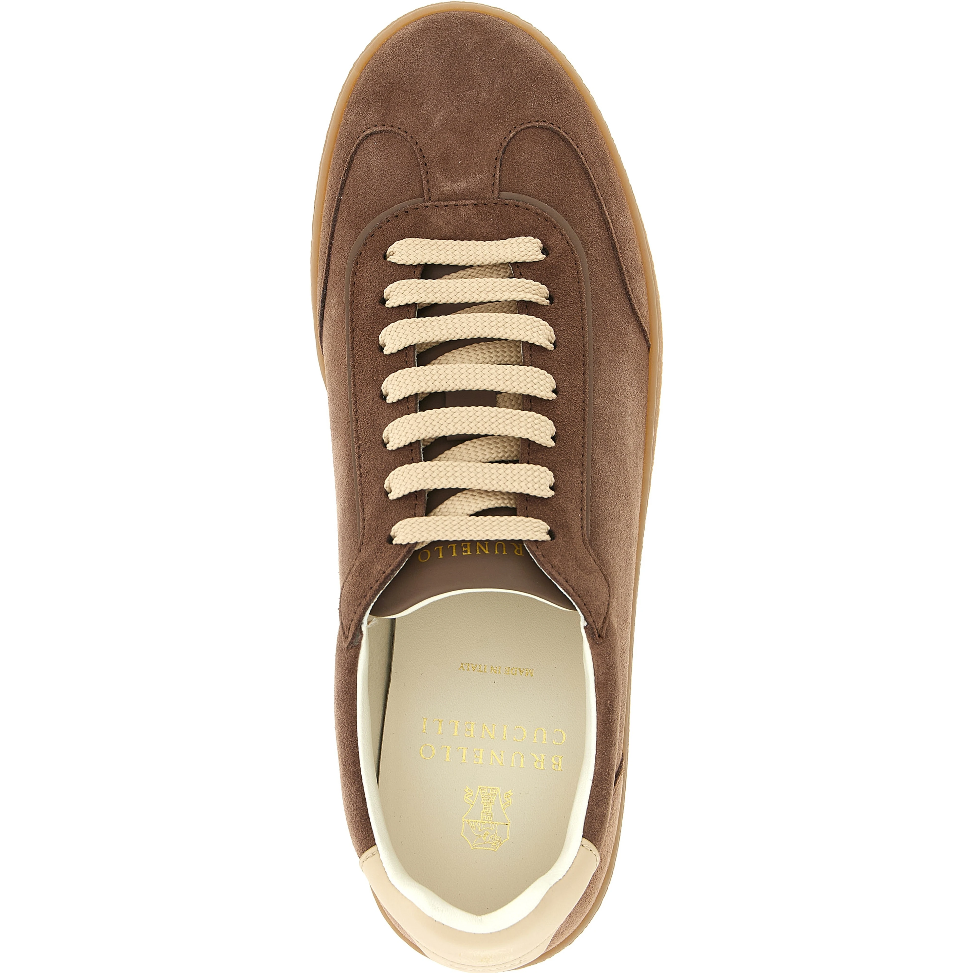 Brown Calfskin Low Top Sneakers