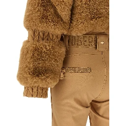 Beige Polyester Jumpsuit