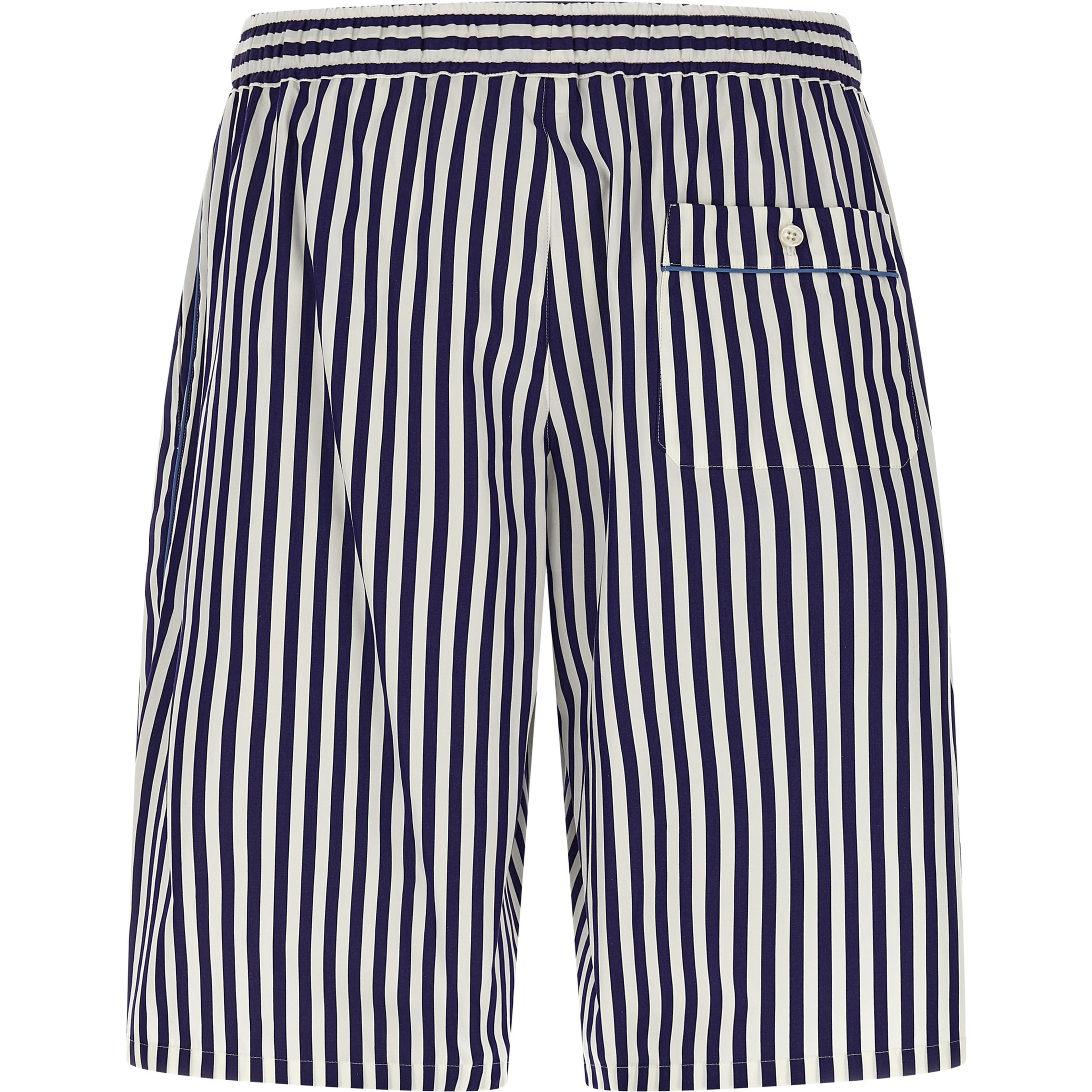 Blue Cotton Bermuda Shorts