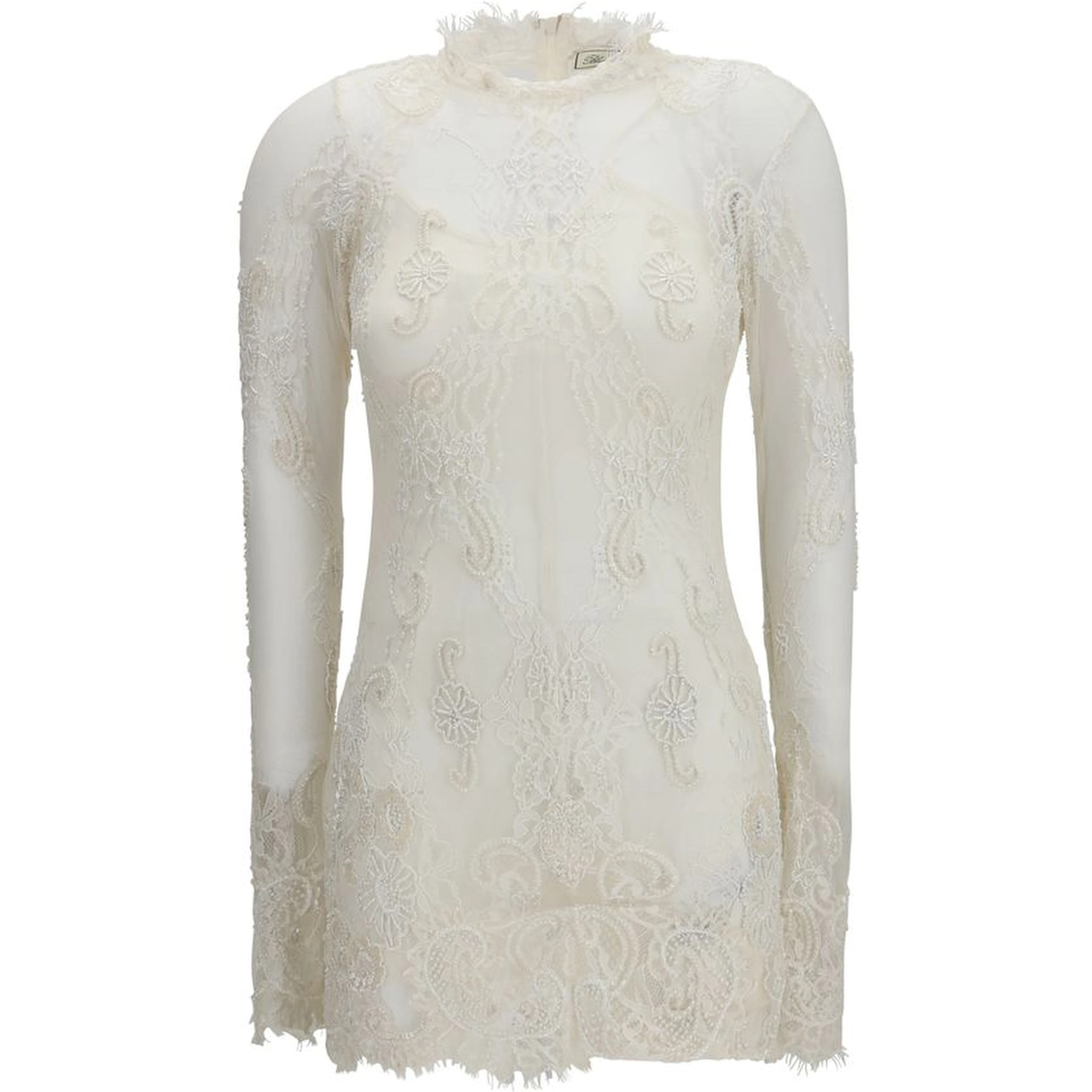 White Polyamide Casual Dress
