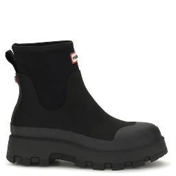 Black Rubber Chelsea Boots