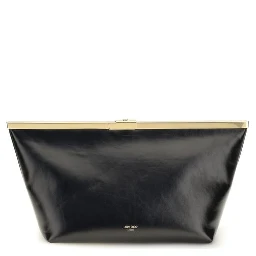 Black Calf Leather Bos Taurus Clutch Bag