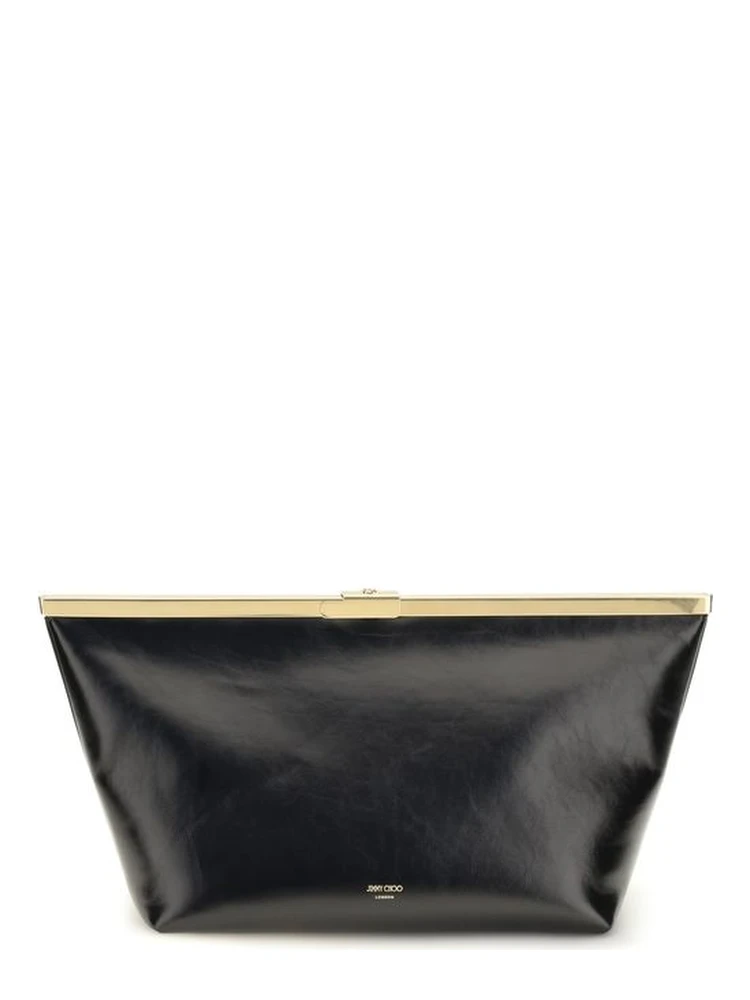 Black Calf Leather Bos Taurus Clutch Bag