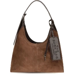 Brown Suede Leather Shoulder Bag