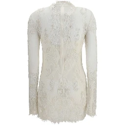 White Polyamide Casual Dress