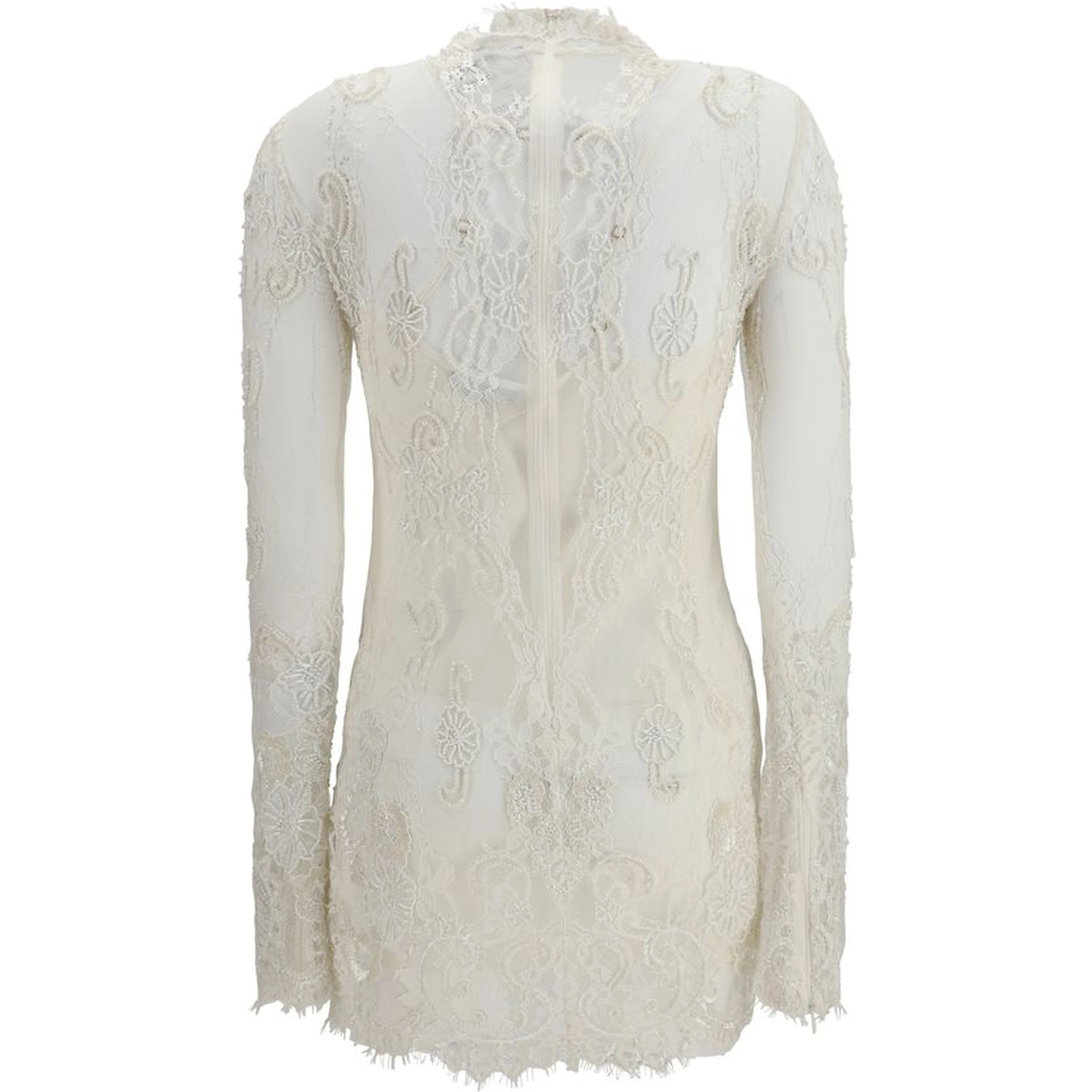 White Polyamide Casual Dress
