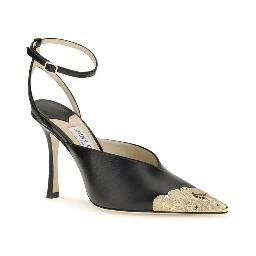 Black Calf Leather Bos Taurus High Heel Pumps