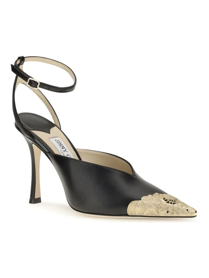 Black Calf Leather Bos Taurus High Heel Pumps