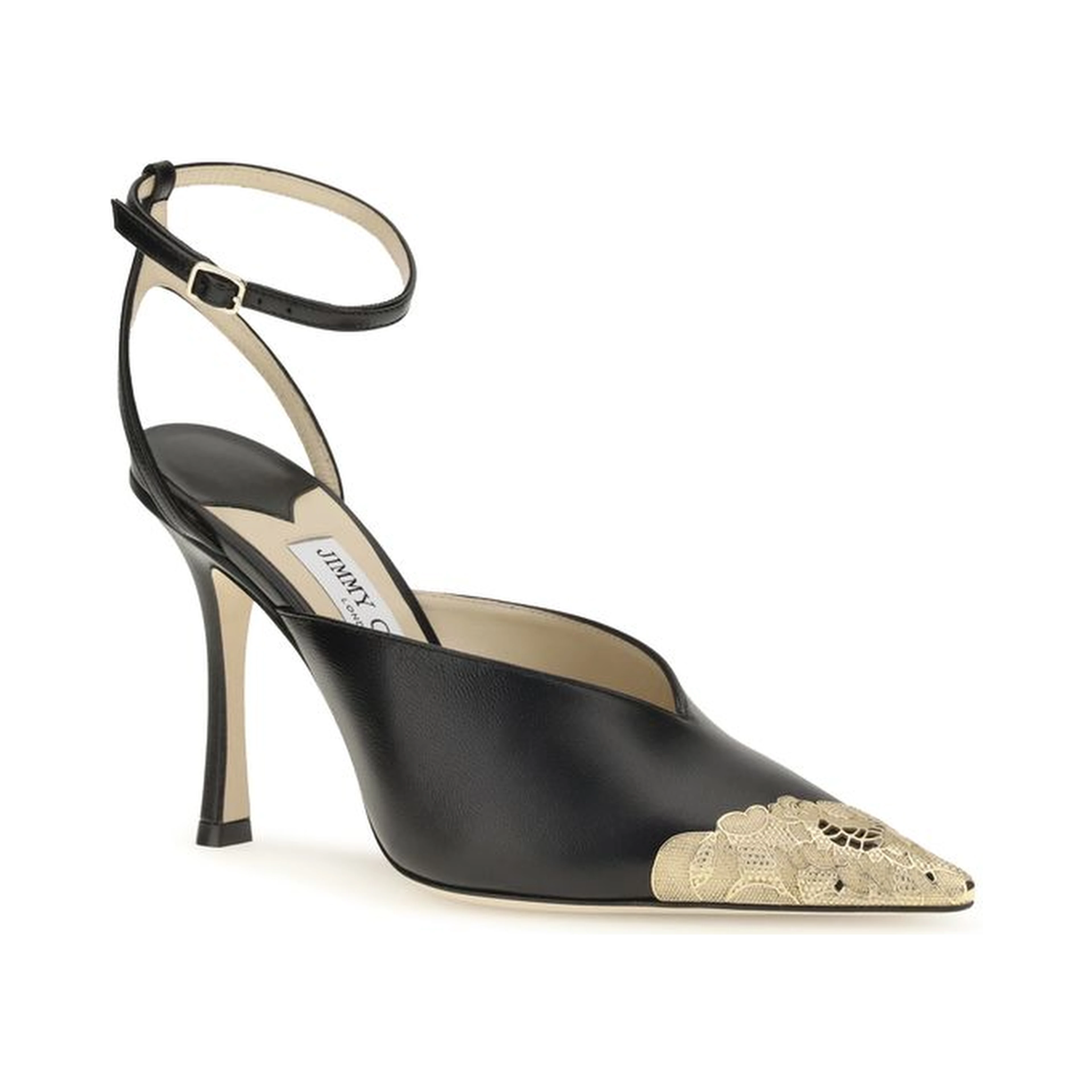 Black Calf Leather Bos Taurus High Heel Pumps