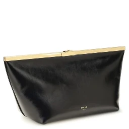 Black Calf Leather Bos Taurus Clutch Bag