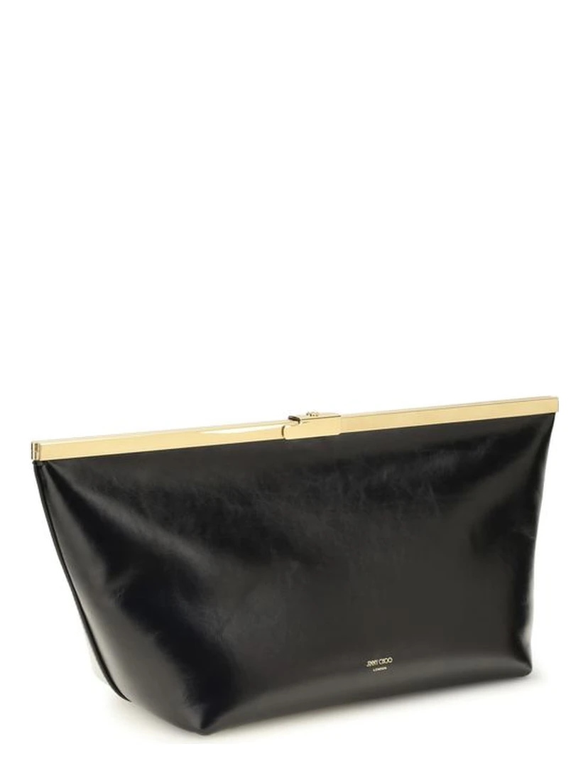 Black Calf Leather Bos Taurus Clutch Bag