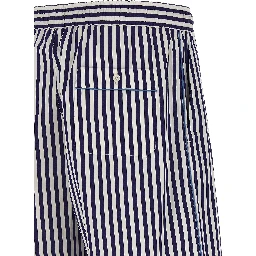 Blue Cotton Bermuda Shorts