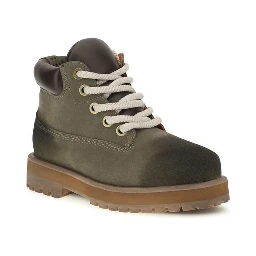 Bicolor Calf Leather Bos Taurus Lace-Up Boots
