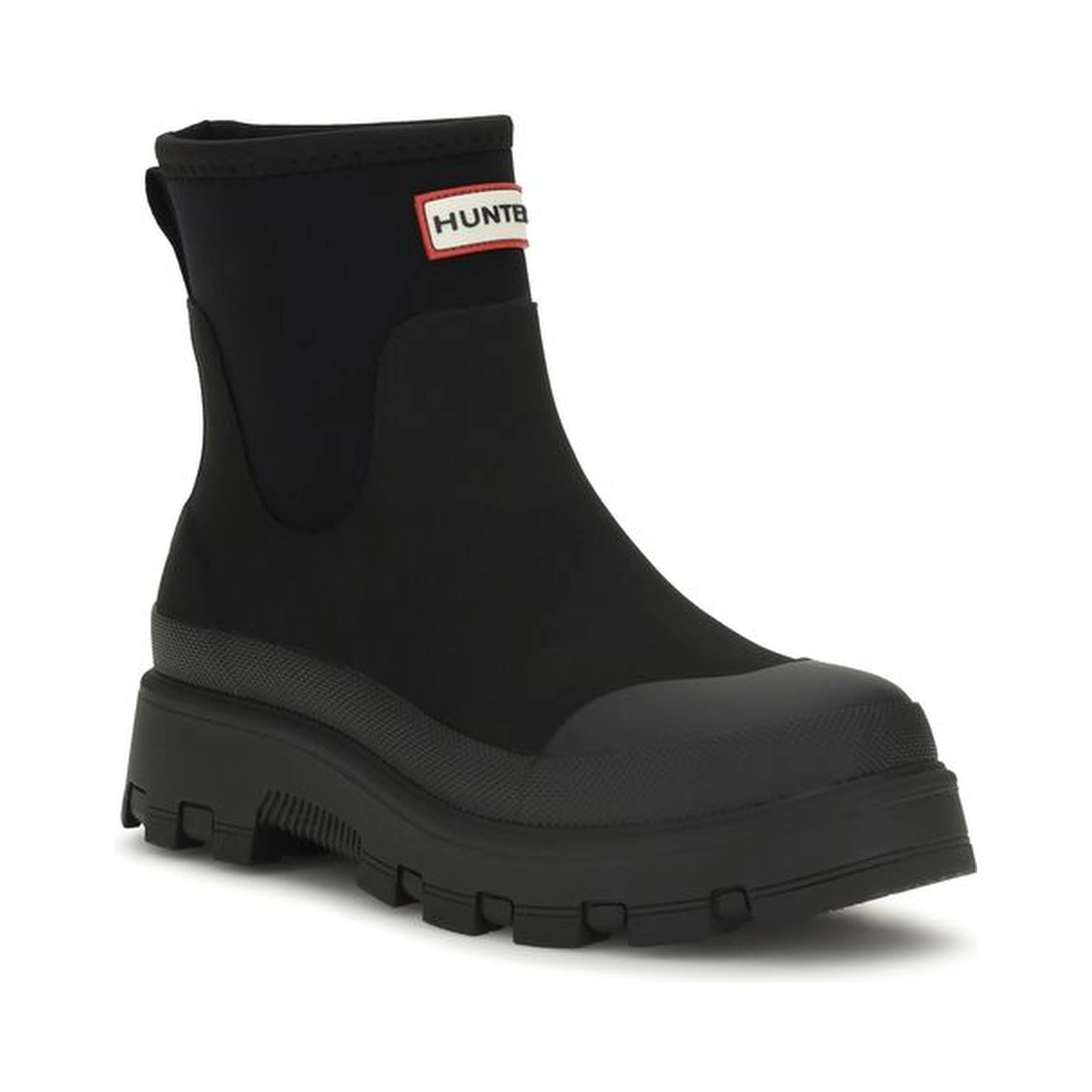 Black Rubber Chelsea Boots
